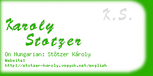 karoly stotzer business card