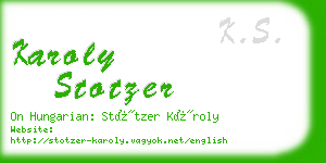 karoly stotzer business card